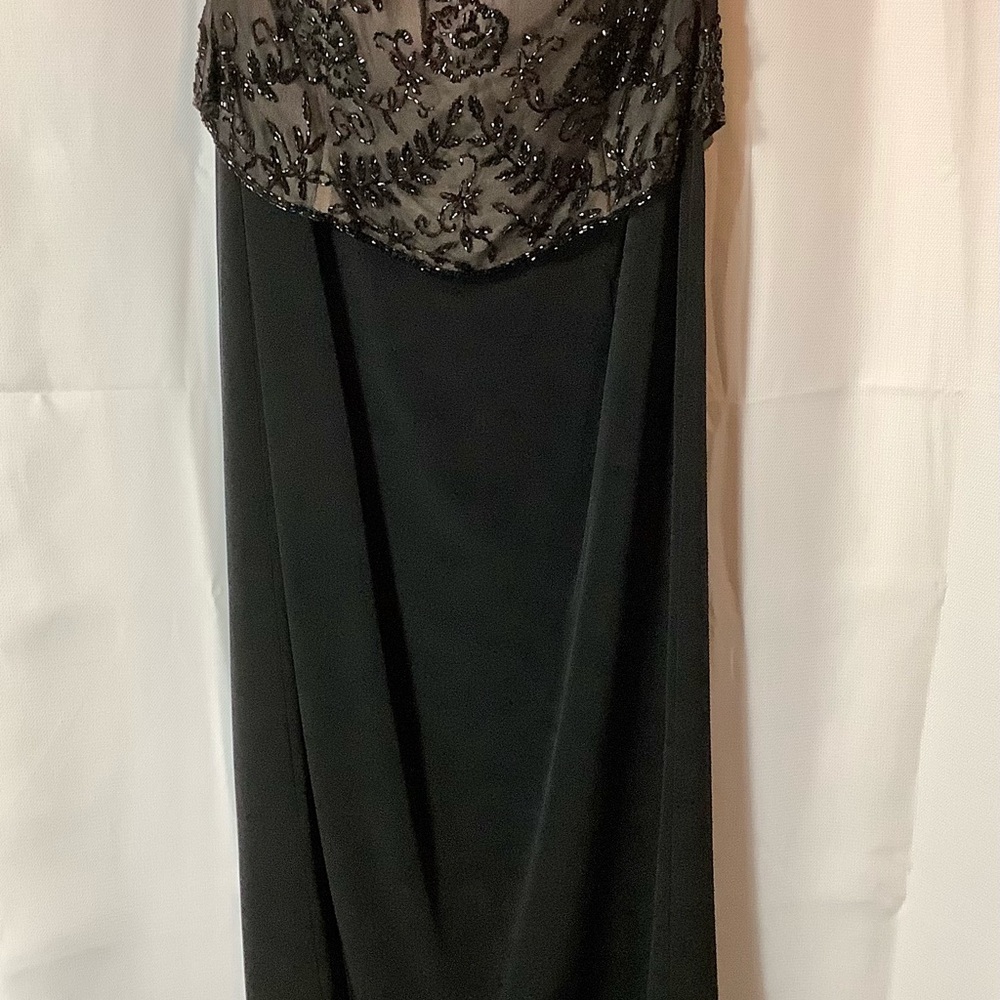 Montage by Mon Cheri Black Beaded Evening Gown - Picture 2 of 13